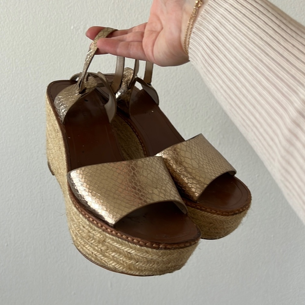 Gold ZARA wedges